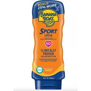 Banana Boat Ultra Sport Sunscreen Lotion Bonus Size - SPF 50+ - 10oz, NEW